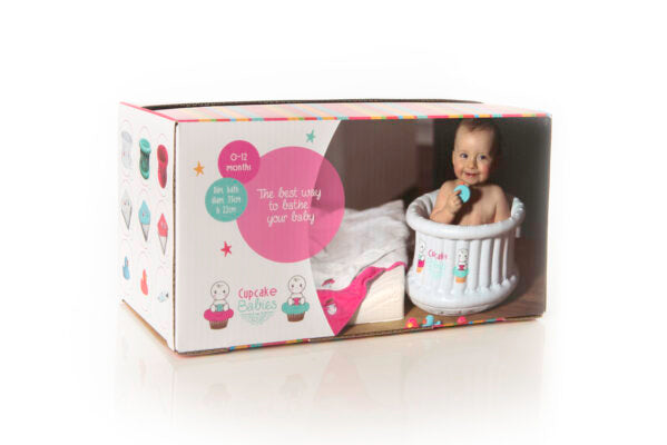 Cupcake Babies Baignoire Small et gonfleur : Turquoise